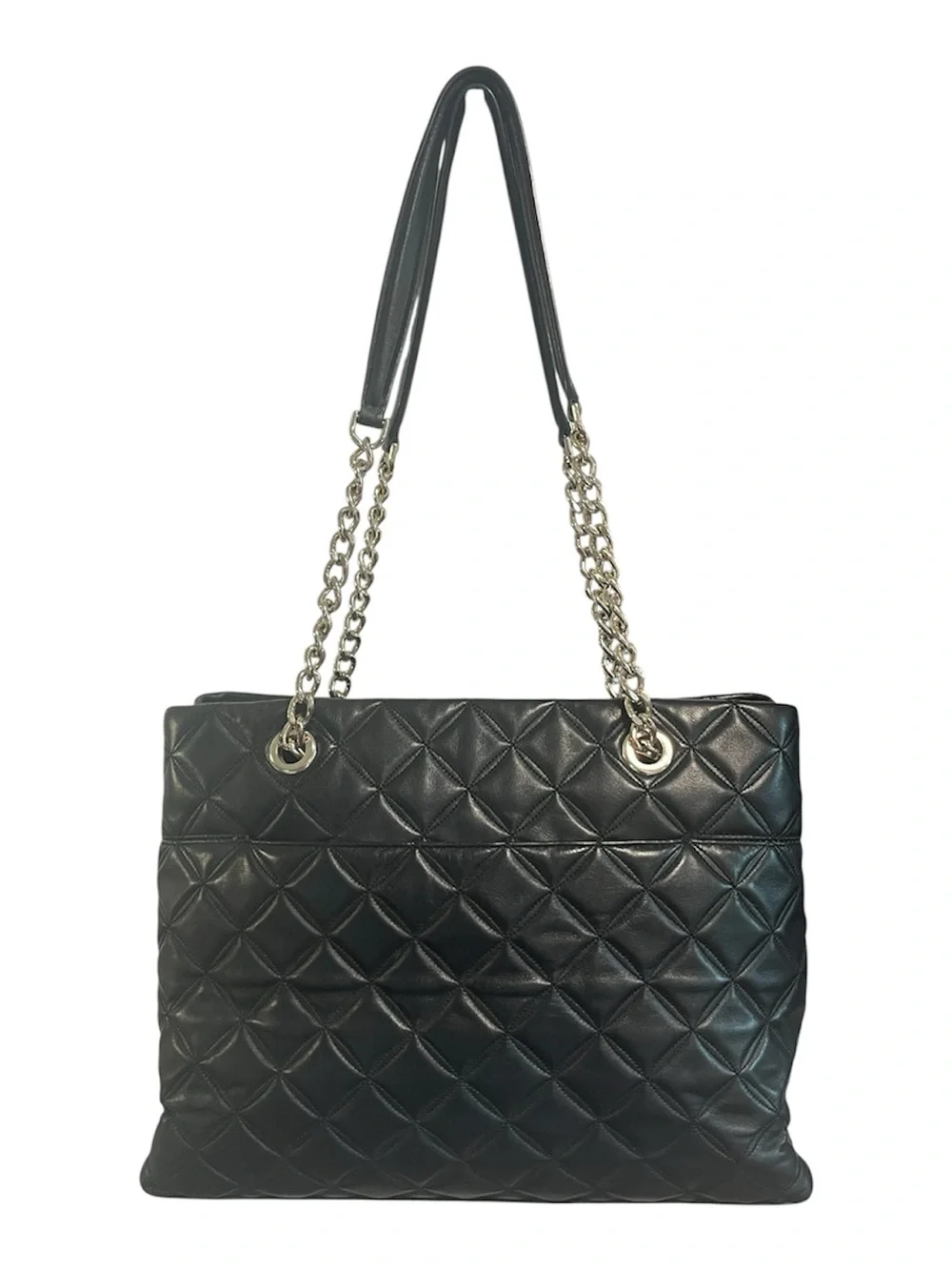 Kate Spade Natalia Black Quilted Leather Chain-Handle Tote